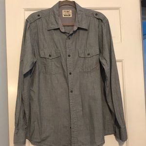Men’s (L) grey button down